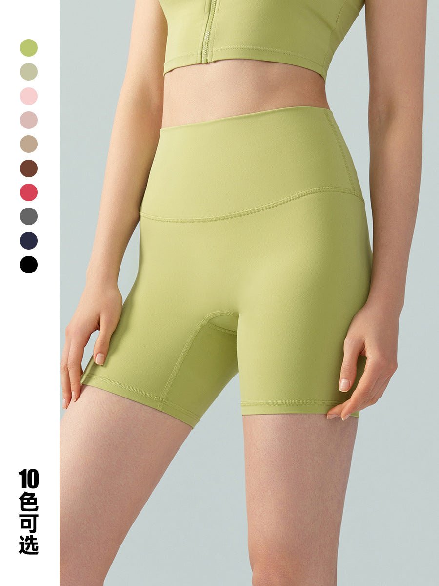 Lycra Naked-Feel High-Waist Yoga Biker Shorts - Tummy Control & Butt Lift