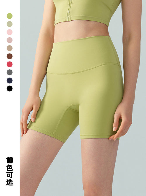 Lycra Naked-Feel High-Waist Yoga Biker Shorts - Tummy Control & Butt Lift